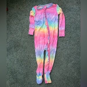 Birdies Rainbow Tie-Dye Kids Footie